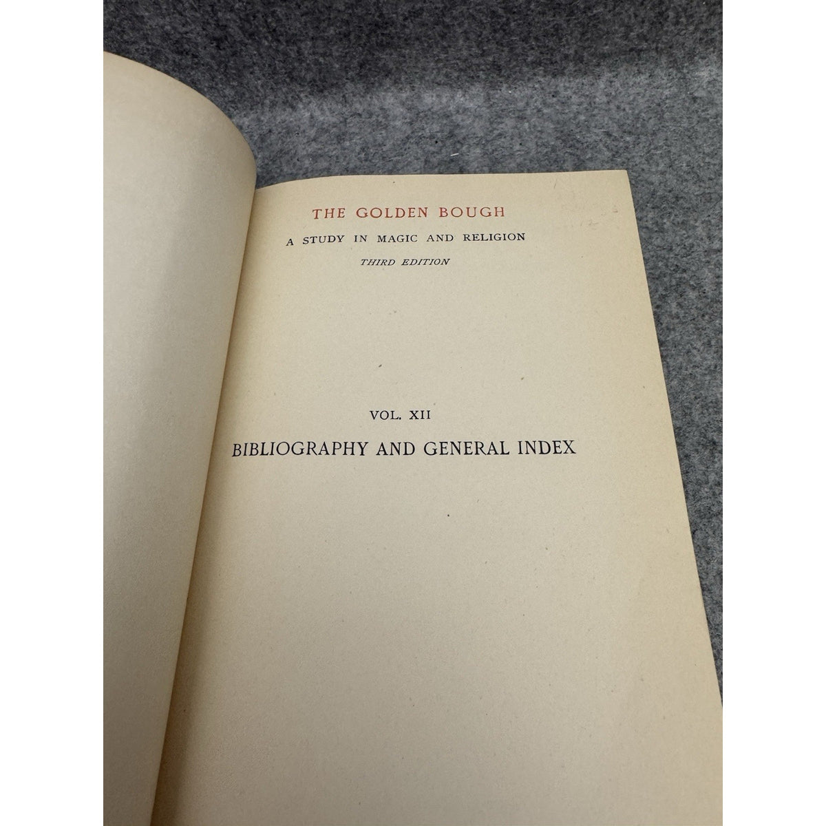 Golden Bough Vol 12 Frazer 1955 HC Bibliography Index