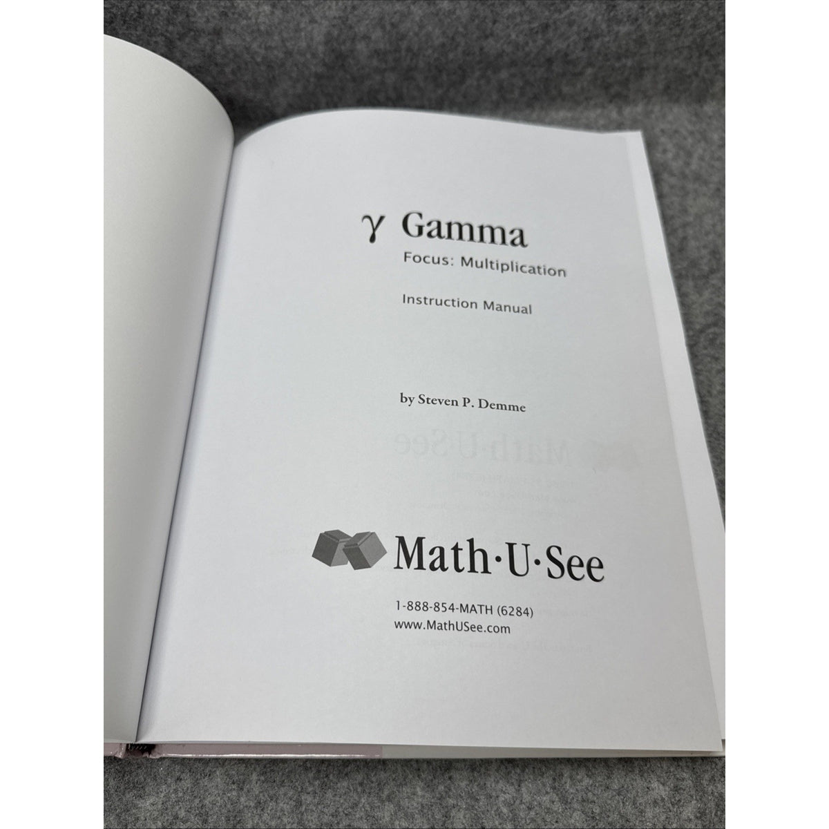 Gamma Instruction Manual by Steven P. Demme and Math-U-See (2009, Hardcover)