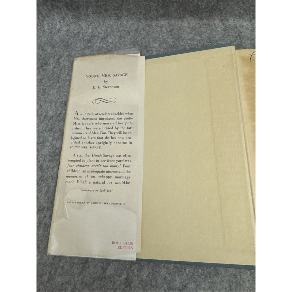 Young Mrs. Savage by D. E. Stevenson (1949 Hardcover)
