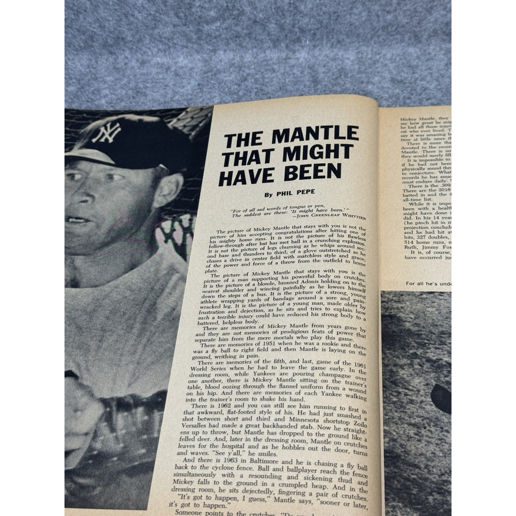1965 Baseball Yearbook Magazine Mickey Mantle Bob Gibson Dick Allen Dean Chance