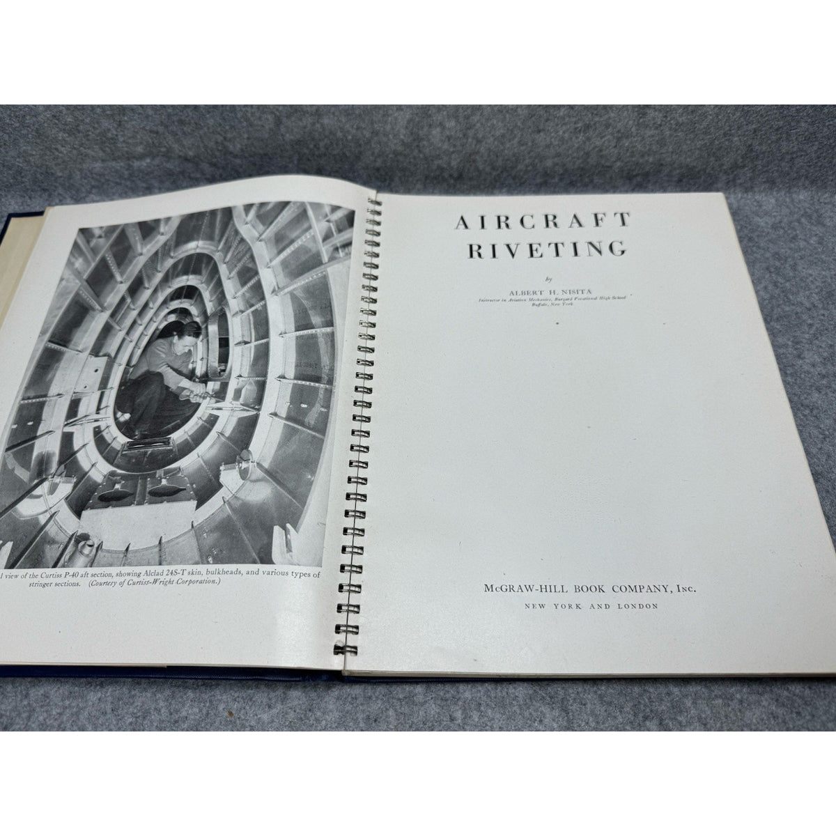 Aircraft Riveting Albert H Nisita 1942 WWII Aviation P-40 Airacobra Manual