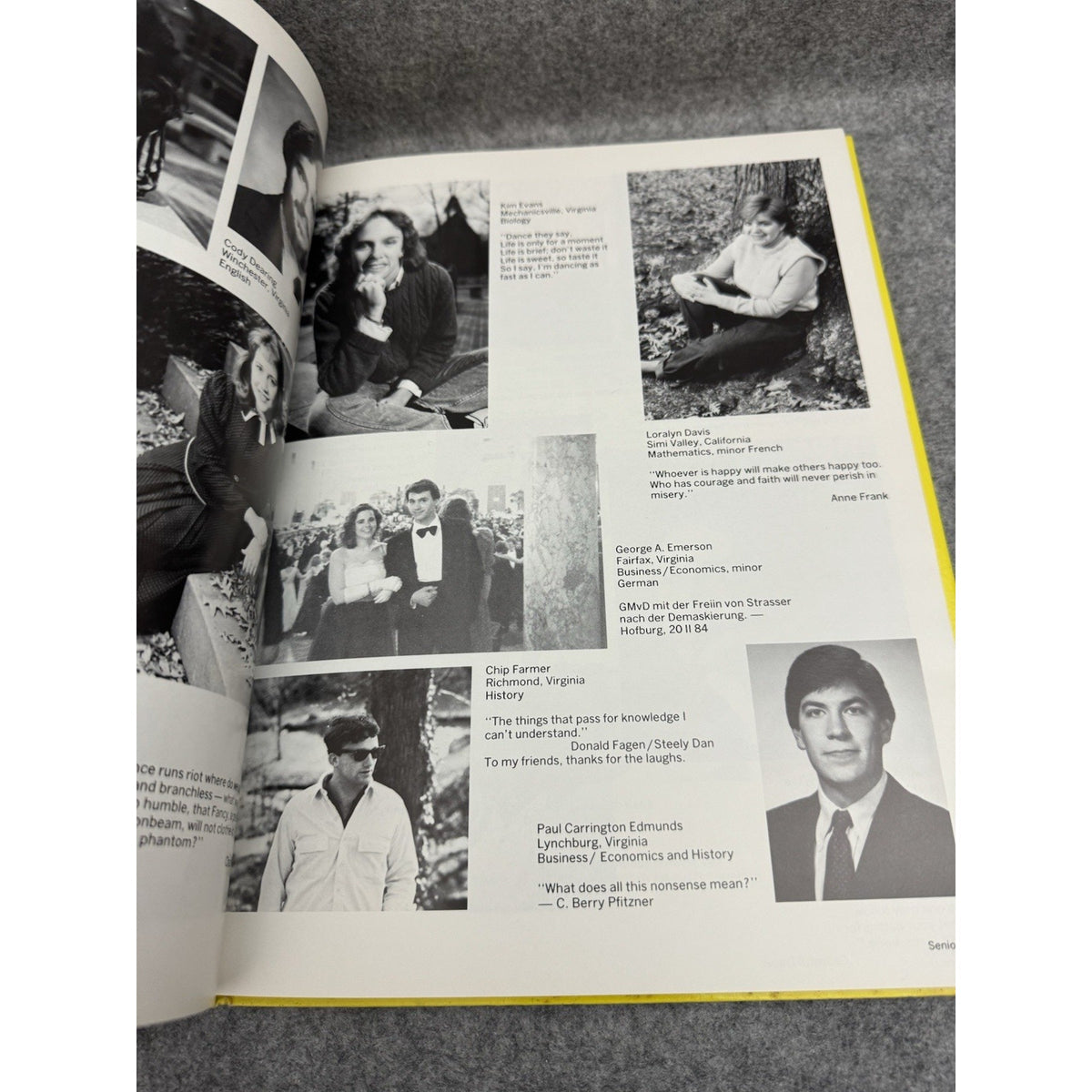 1985 Yellow Jacket Randolph-Macon College Ashland VA Yearbook HC