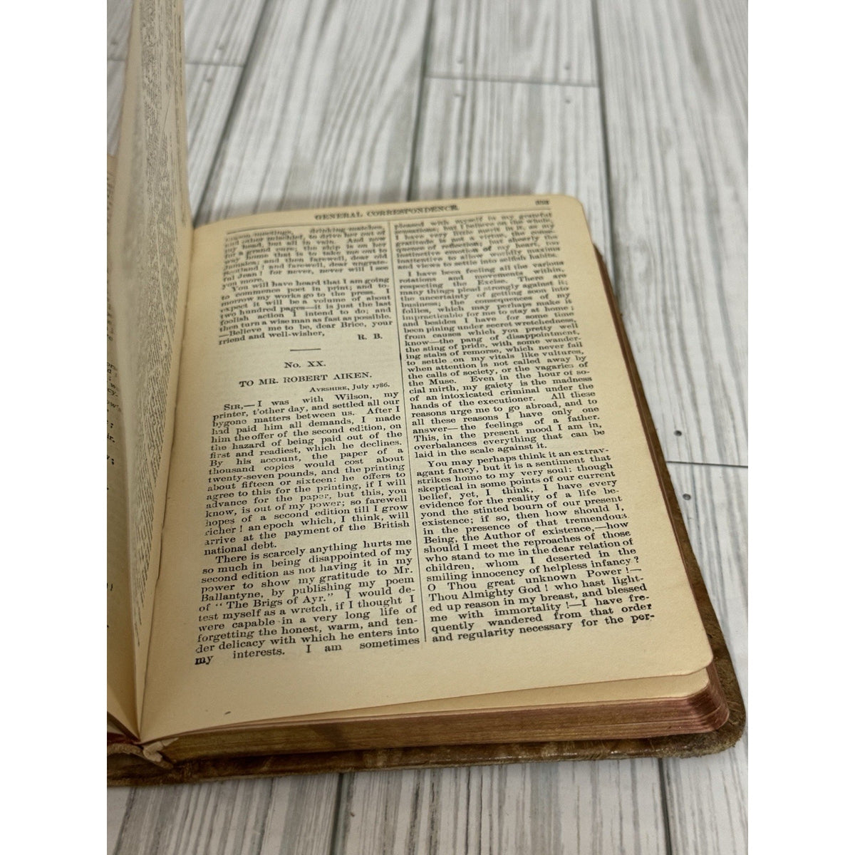 The Poetical Works of Robert Burns Antique Leather HC Hurst & Co