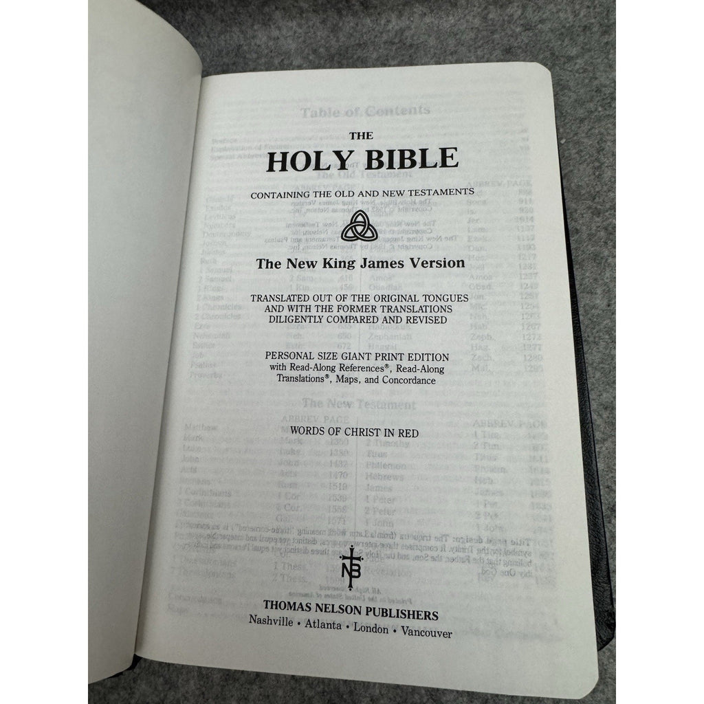 NKJV Holy Bible Giant Print Red Letter References Concordance Thomas Nelson