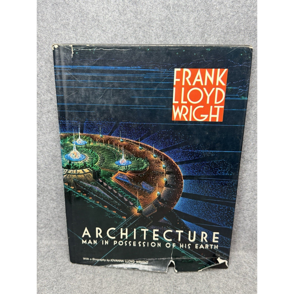 1962 Frank Lloyd Wright Architecture First Edition Illustrated Hardcover DJ
