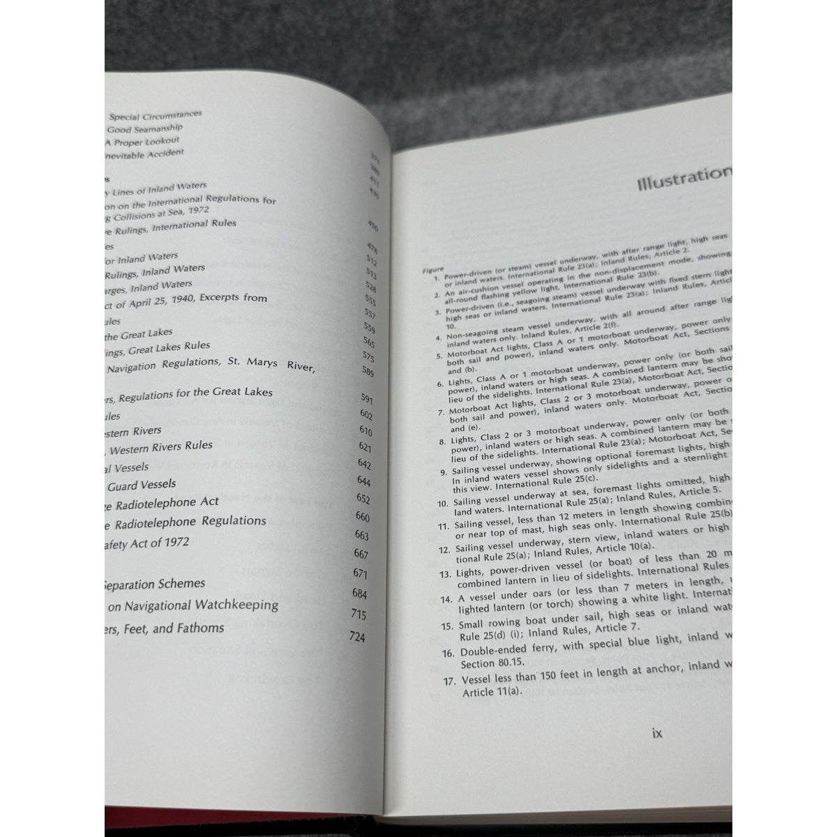 Farwell’s Rules of the Nautical Road 5th Edition 1977 Maritime Law Hardcover