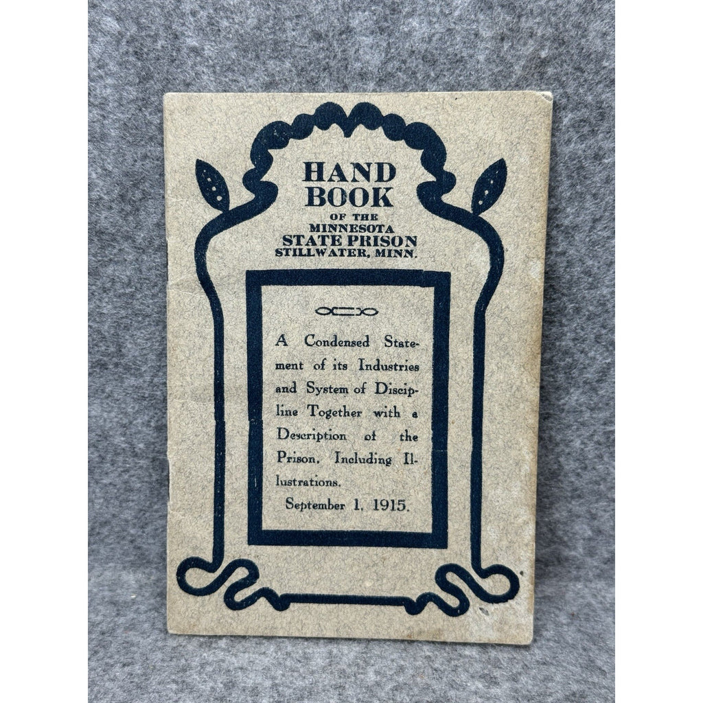 1915 Minnesota State Prison Handbook Stillwater Convict Labor Foldout Maps