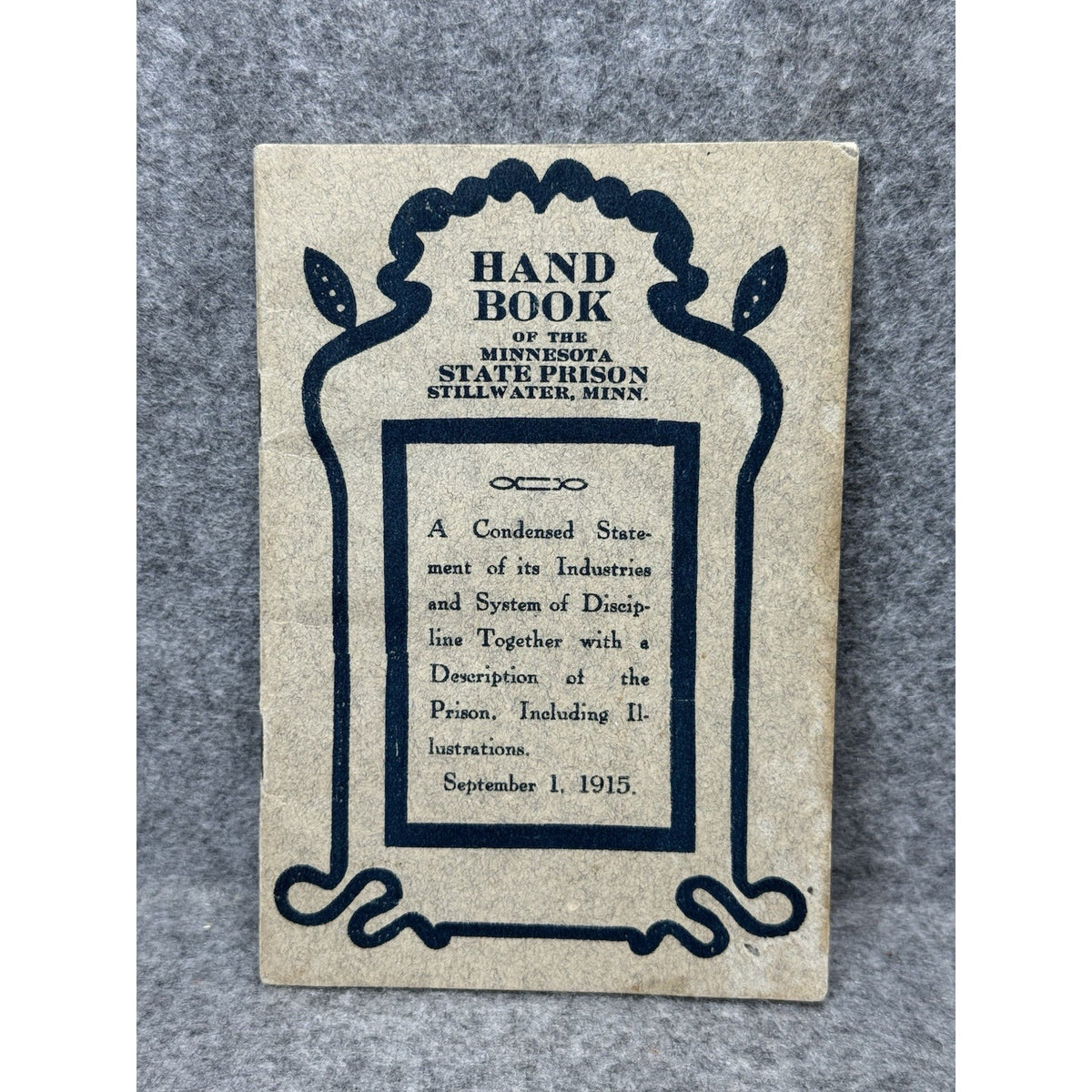 1915 Minnesota State Prison Handbook Stillwater Convict Labor Foldout Maps