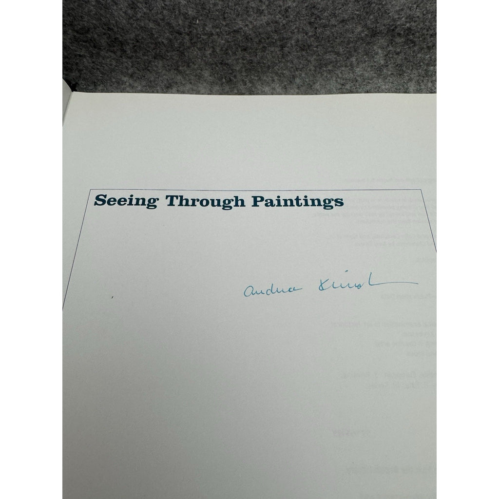Signed Seeing Through Paintings HC Andrea Kirsh 2000 Yale Art Conservation