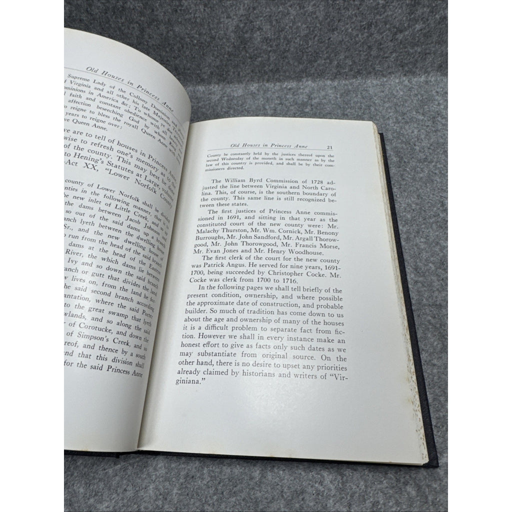 Old houses in Princess Anne Virginia Kellam 1958 HC