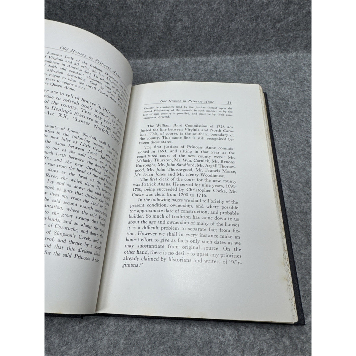 Old houses in Princess Anne Virginia Kellam 1958 HC