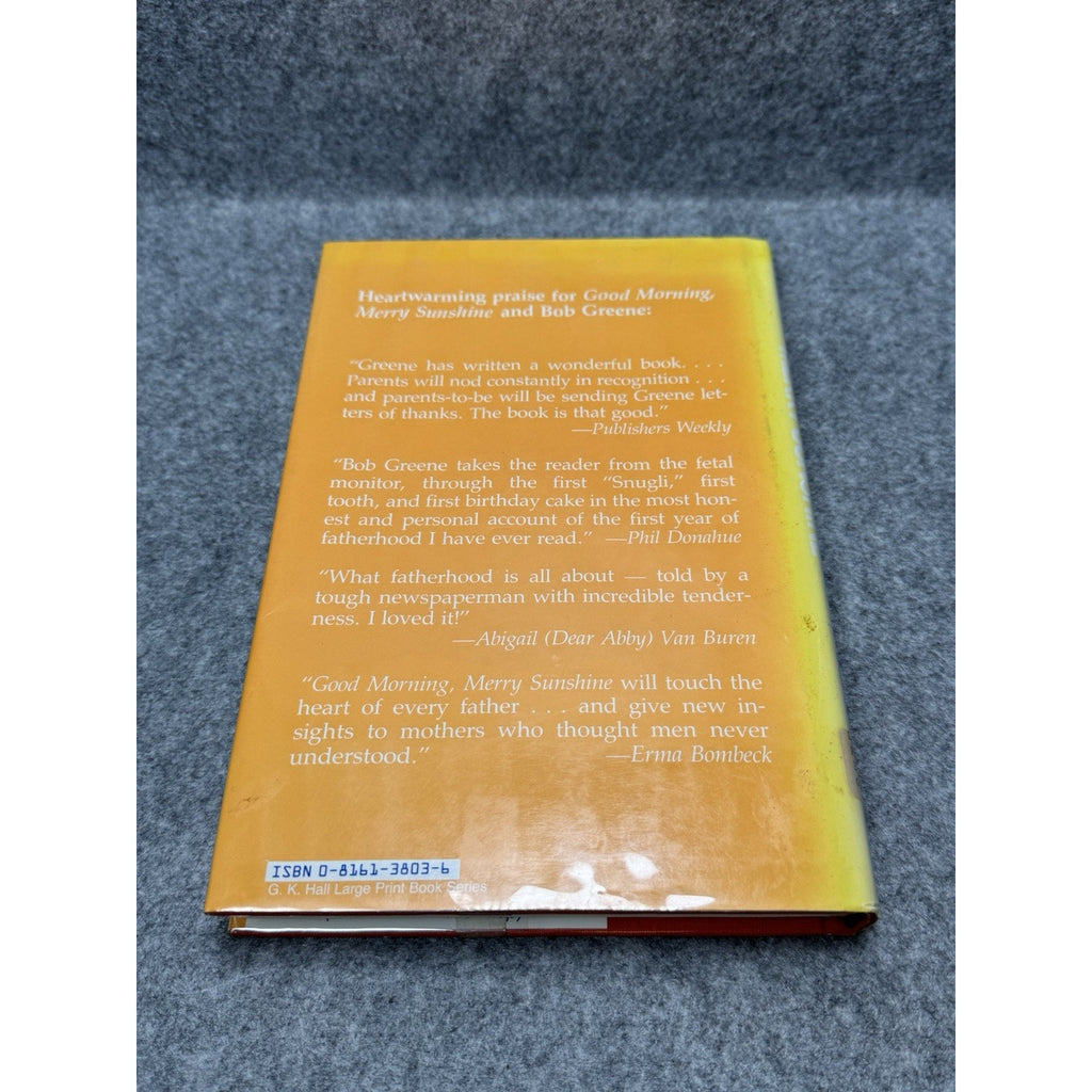 Good Morning Merry Sunshine Bob Greene 1985 Large Print Hardcover Fatherhood