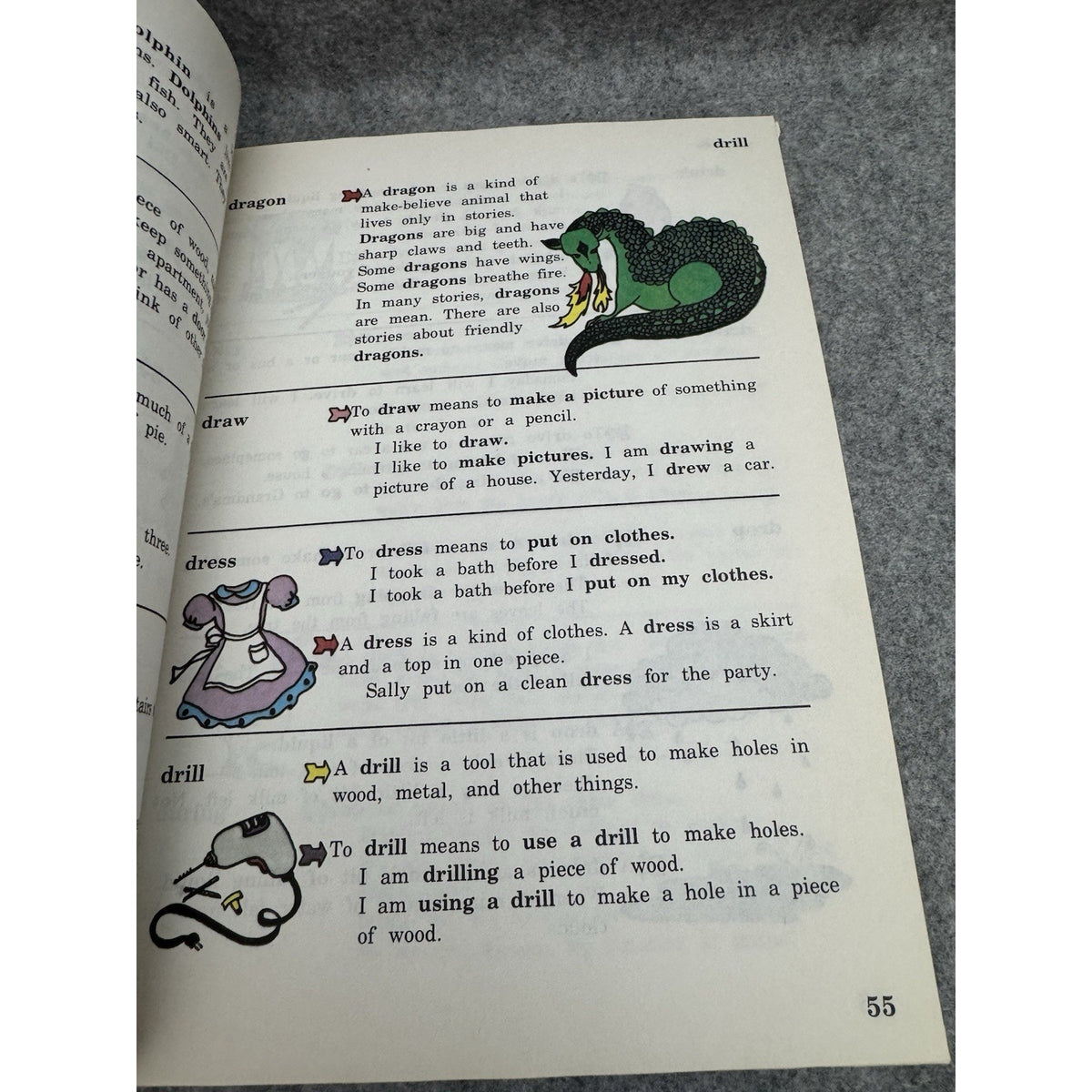 The First Dictionary 1977 Banner Press Vintage Children’s Picture Dictionary