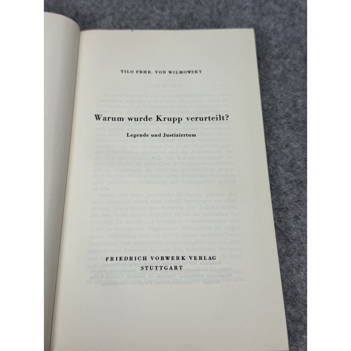 Warum wurde Krupp verurteilt? Tilo von Wilmowsky 1950 HC Nuremberg Trial German