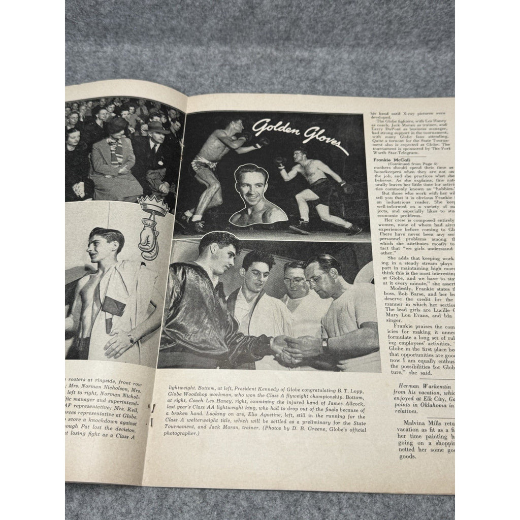 1944 Globe Beam February WWII Aircraft Magazine AT-10 Fort Worth Golden Gloves