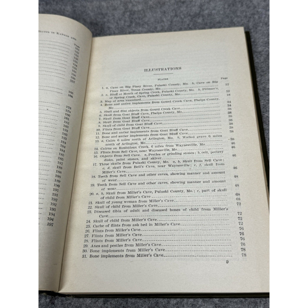 1922 Fowke Archeological Investigations Native American Cave Arrowheads