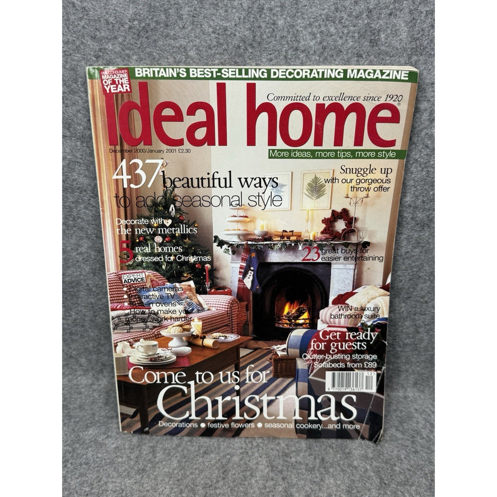 Ideal Home Magazine Dec 2000 Jan 2001 UK Christmas Decorating Interiors