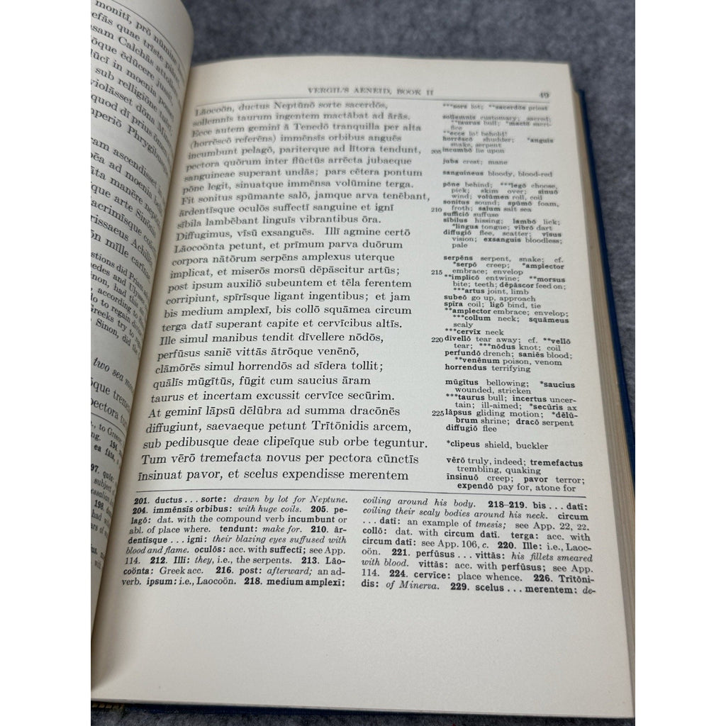 Latin Poetry Carr & Wedeck 1940 Vergil Aeneid Illustrated Classical Latin HC