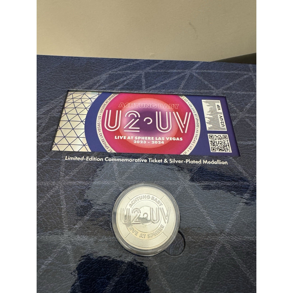 U2 UV Achtung Baby Live Sphere VIP Box Medallion COA #16359