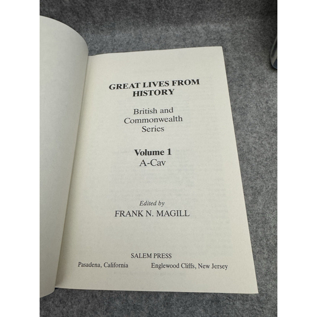Magill Great Lives From History British Commonwealth Vol 1 & 3 HC Set 1987