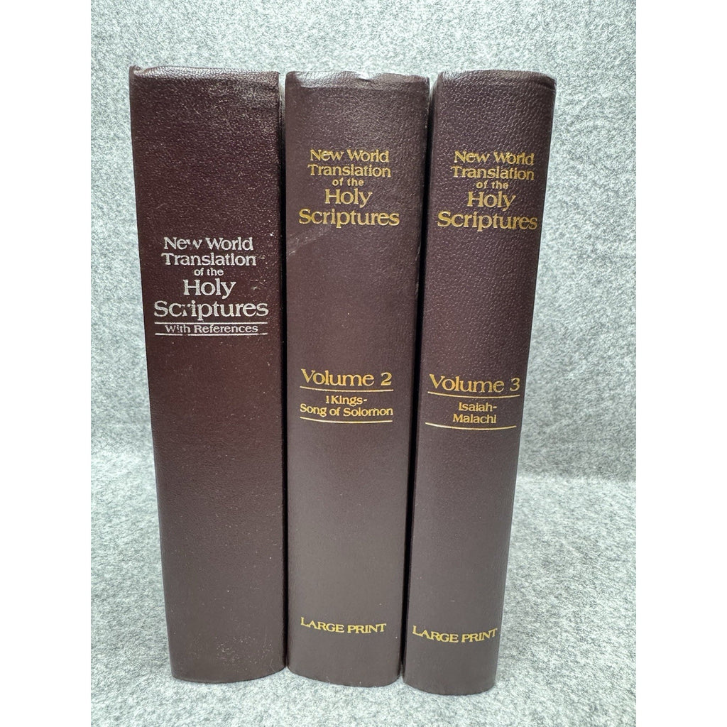 1984 New World Translation Bible Lot Reference & Large Print Vols 2 3 JW