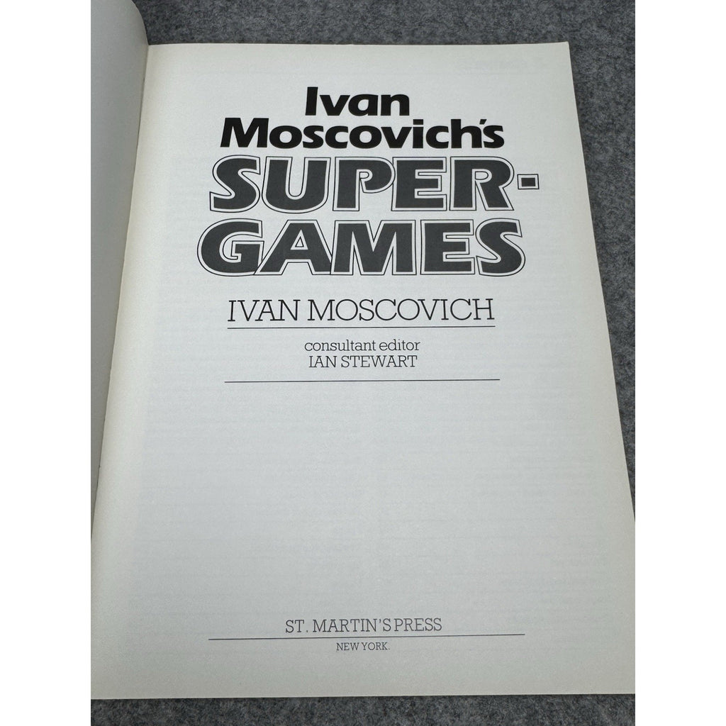 Ivan Moscovich’s Super-Games 1985 First U.S. Edition Puzzle Book Paperback