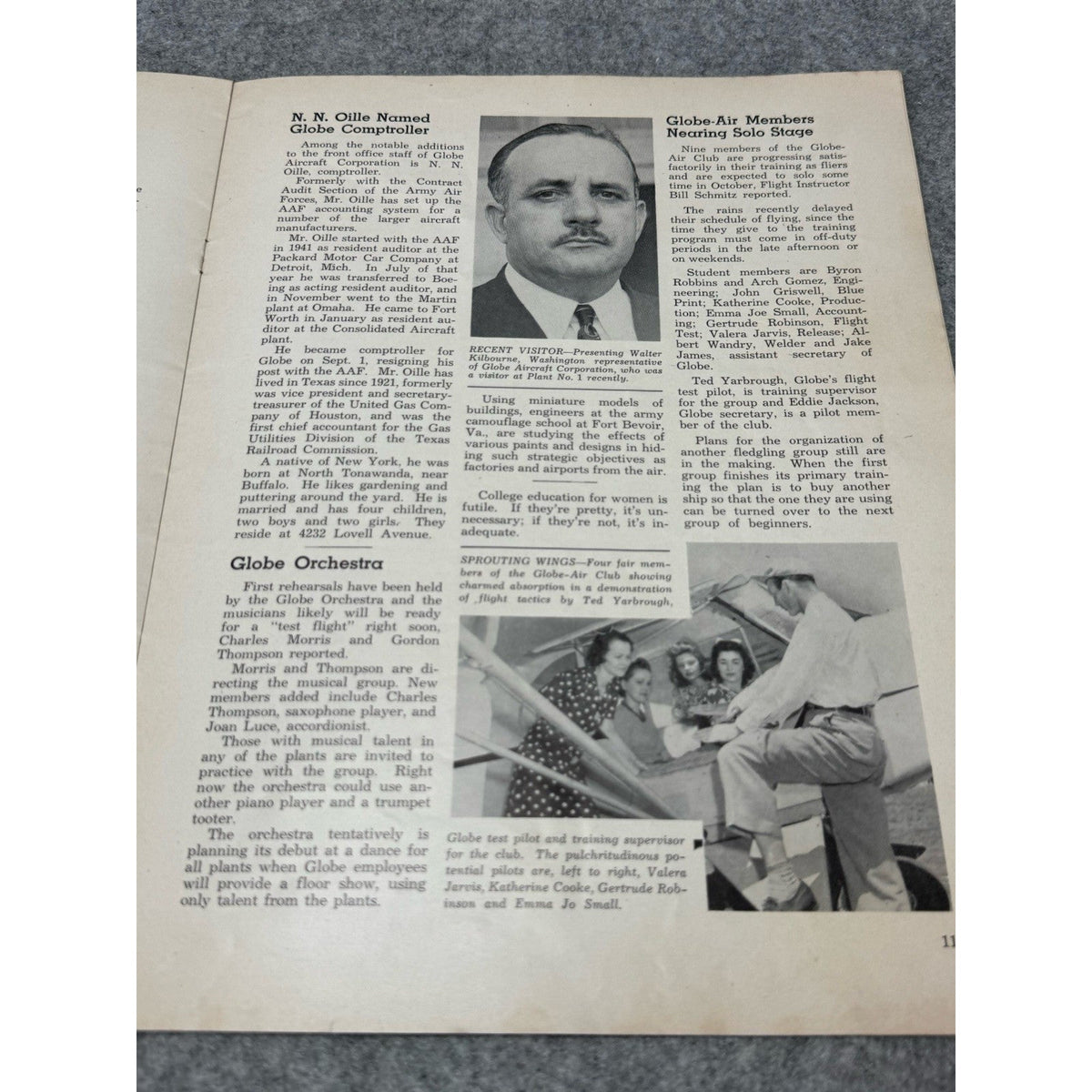 1942 Globe Beam WWII Aircraft Magazine Fort Worth Texas September