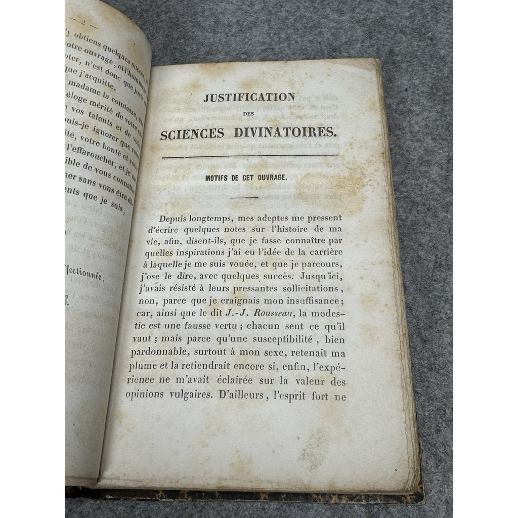 1847 Justification Sciences Divinatoires Occult Divination First Edition