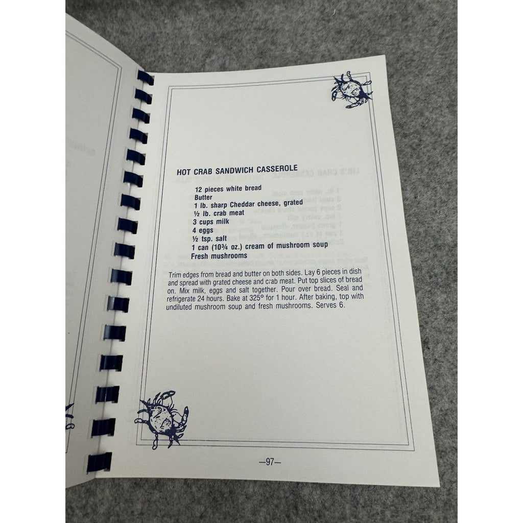 Crab Chatter Cookbook Mildred & Gennie Lewis 1996 Revised Spiral Cookbook