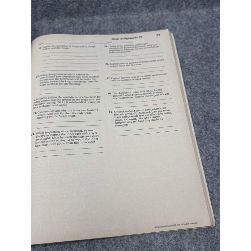 Workbook for Diesel Mechanics, Fourth Edition - Erich J. Schulz / Ben L. Evridge