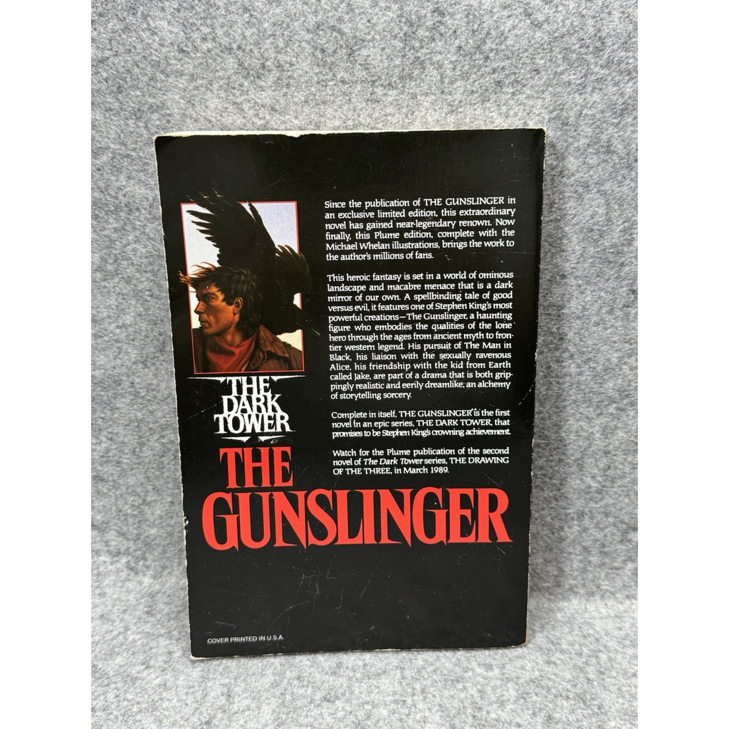 Stephen King The Dark Tower The Gunslinger 1988 1st Plume PB Whelan Illus