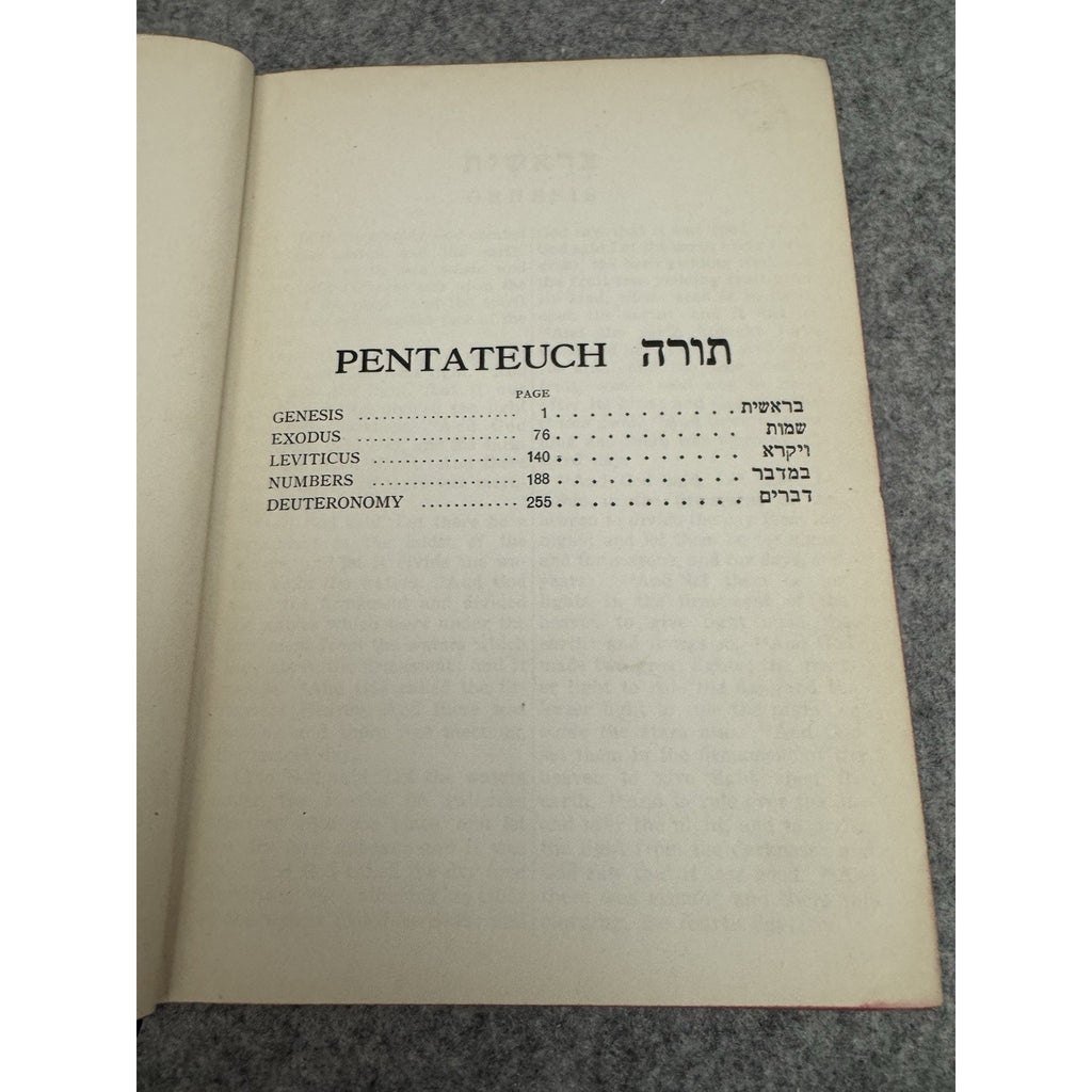 1942 Holy Scriptures Hebrew Publishing Co Bible English Hebrew Judaica HC