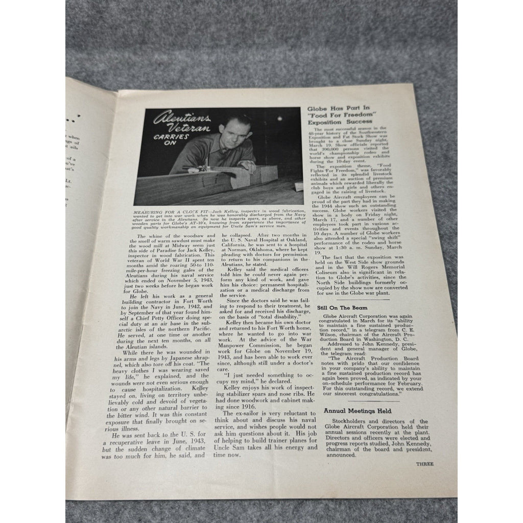 1944 Globe Beam March WWII Aircraft Magazine West Point Stewart Field AT-10