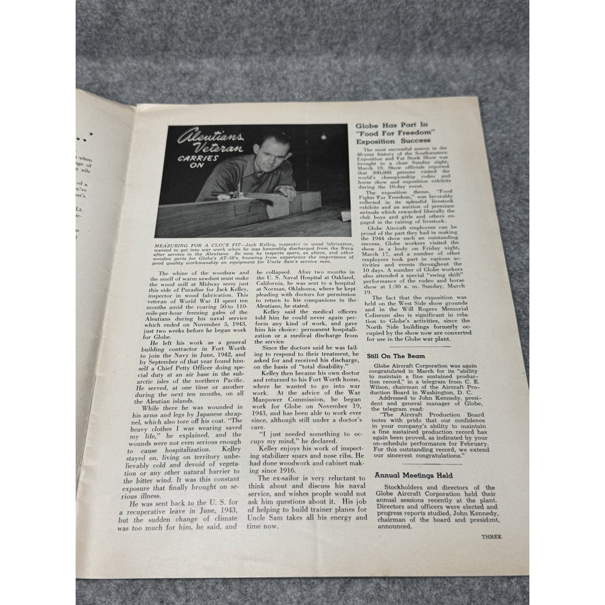 1944 Globe Beam March WWII Aircraft Magazine West Point Stewart Field AT-10