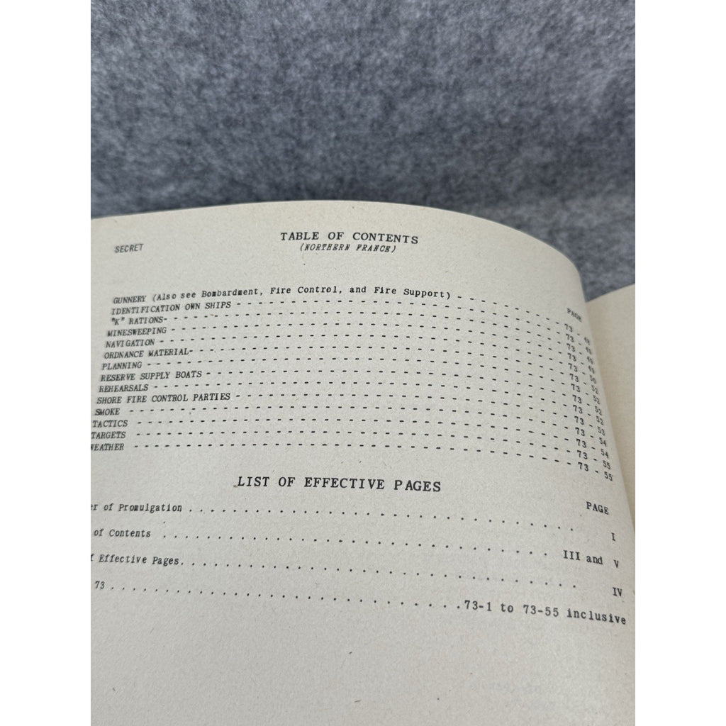 WWII Secret D-Day Intelligence Bulletin No 19 Operation Overlord US Fleet