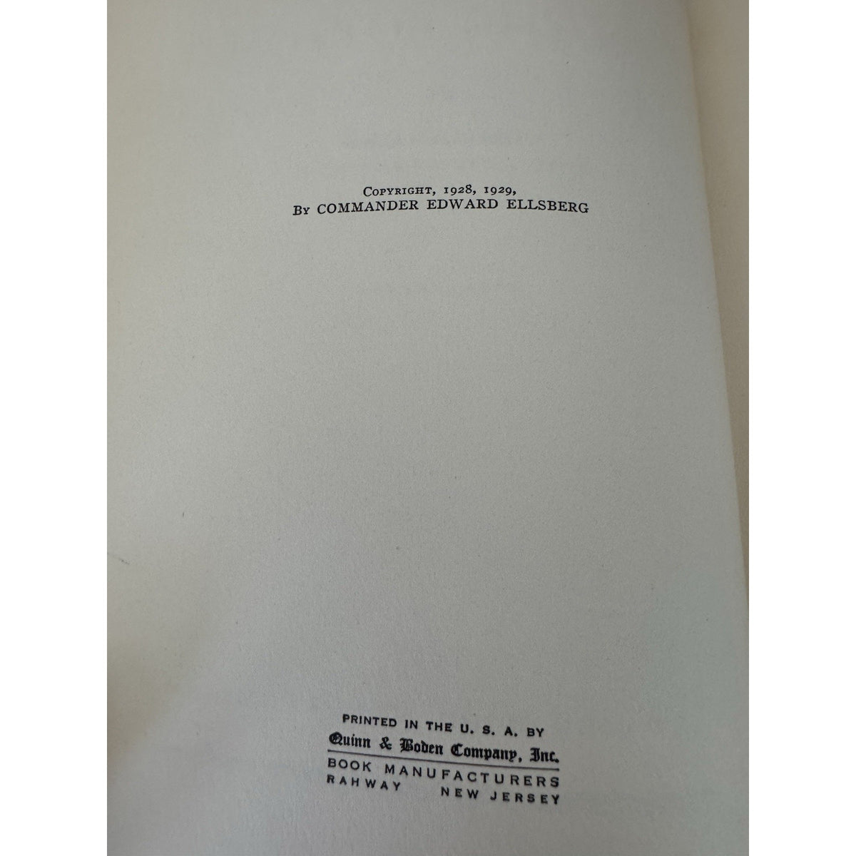 On the Bottom Edward Ellsberg 1929 Submarine Salvage Navy w/DJ