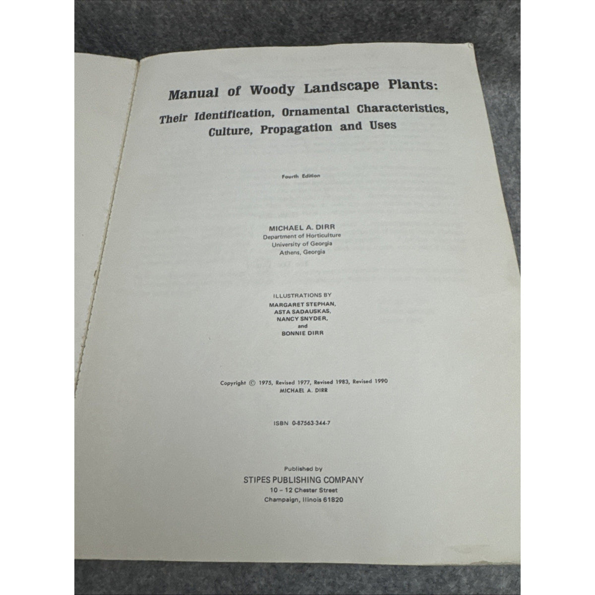 Manual of Woody Landscape Plants by Michael A. Dirr - 4th Edition 1990