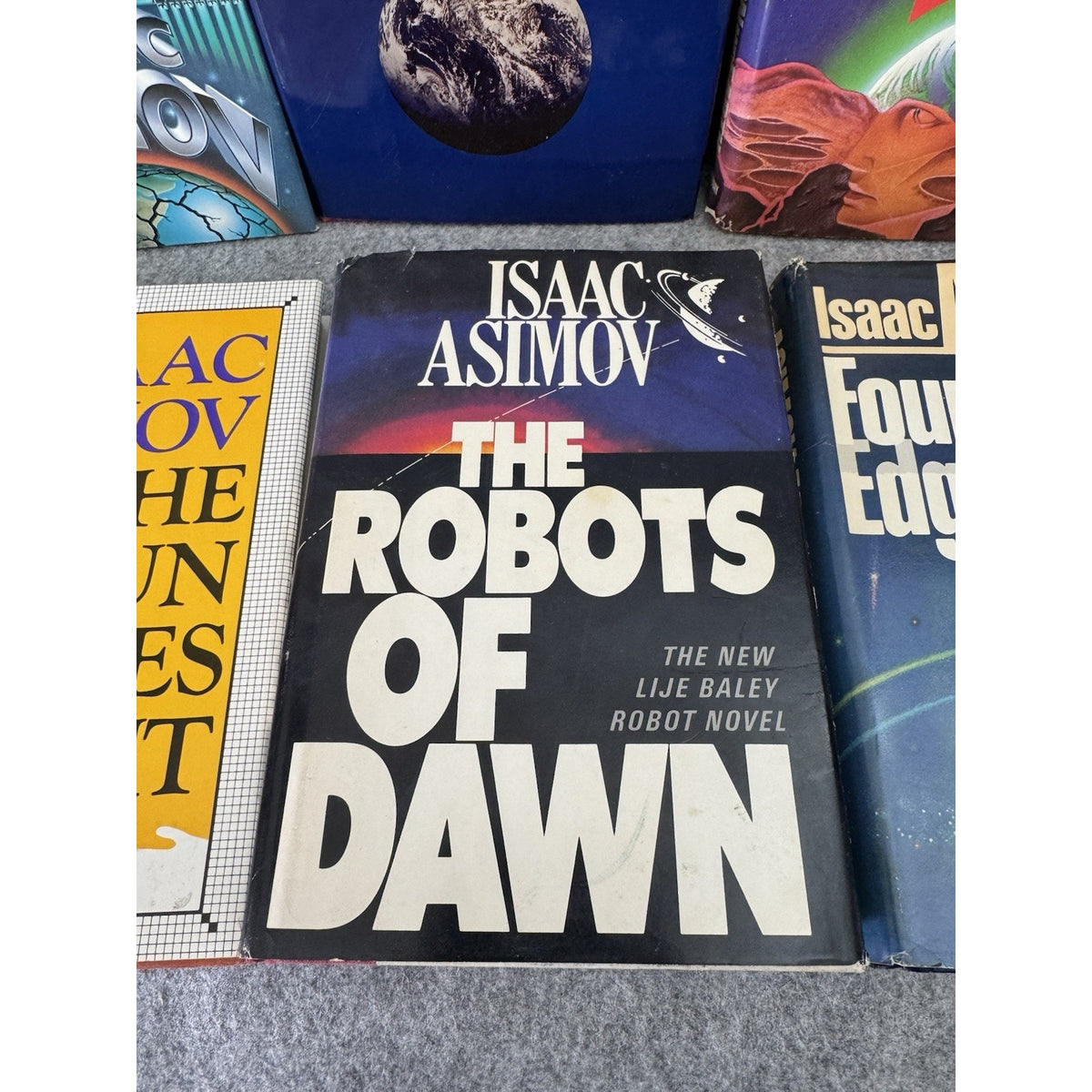Isaac Asimov 6 HC Lot First Edition Foundation Edge Earth Robots