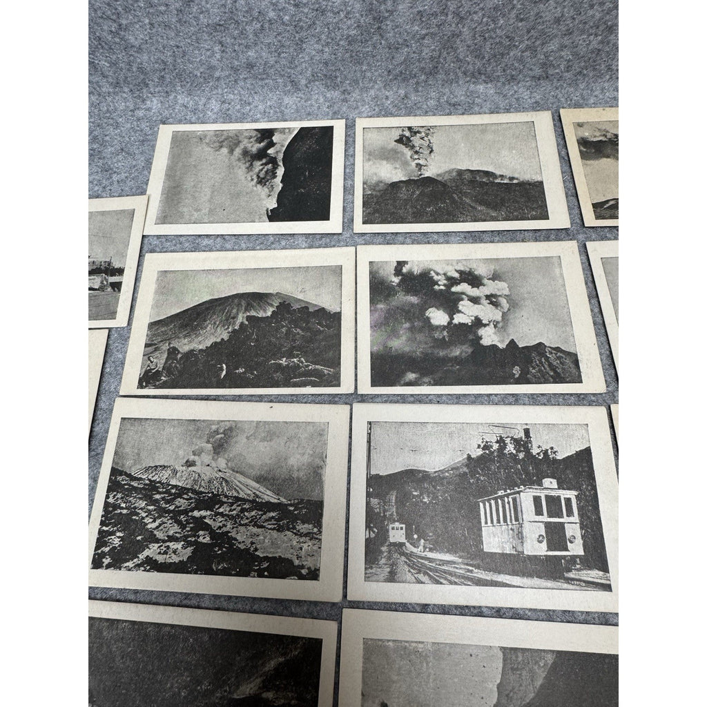 Vesuvius March 1944 Eruption 18 Vintage Souvenir Photos Italy Original Sleeve