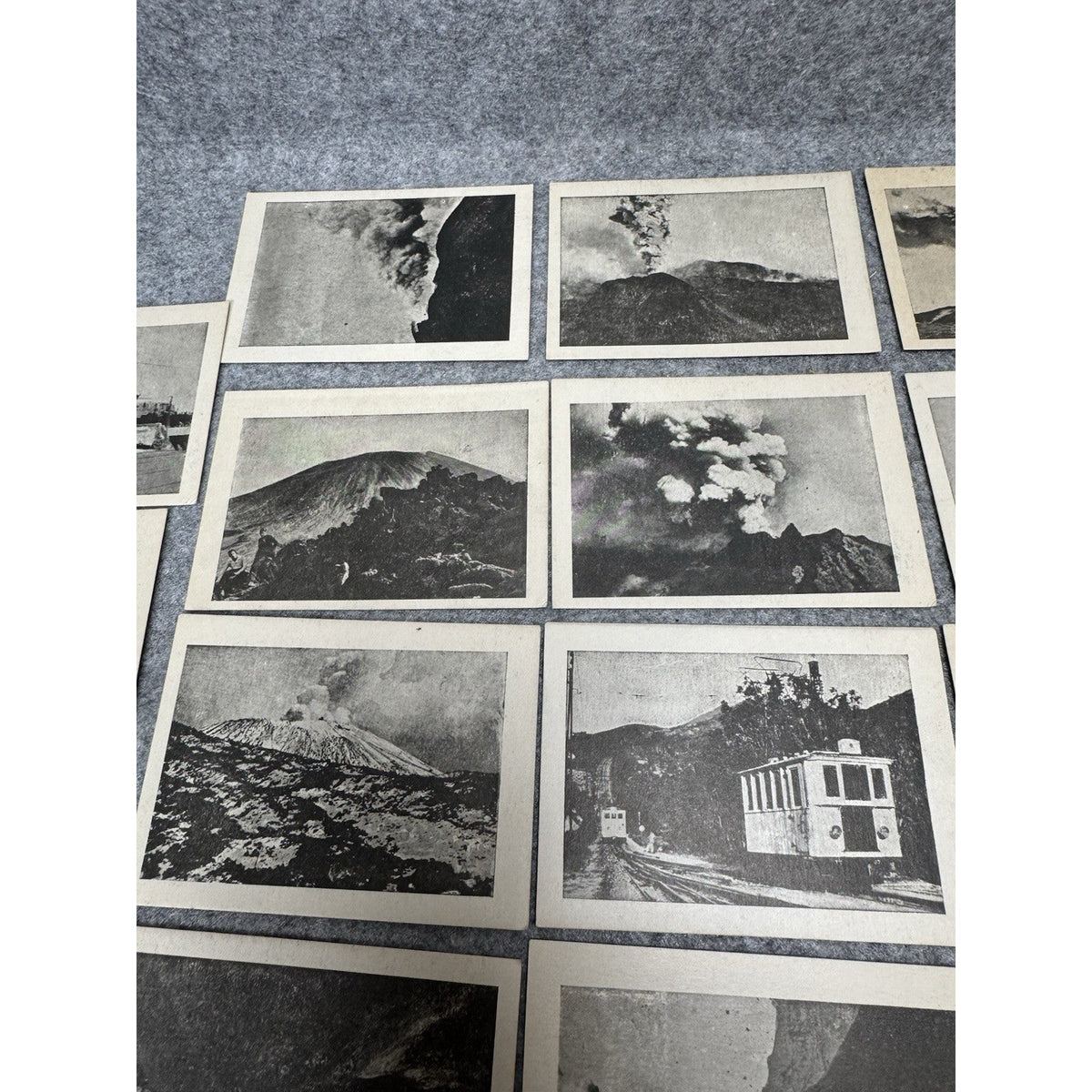 Vesuvius March 1944 Eruption 18 Vintage Souvenir Photos Italy Original Sleeve