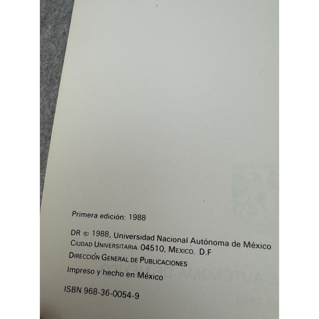 1988 Teoría de la Arquitectura José Villagrán García UNAM HC 1st Ed