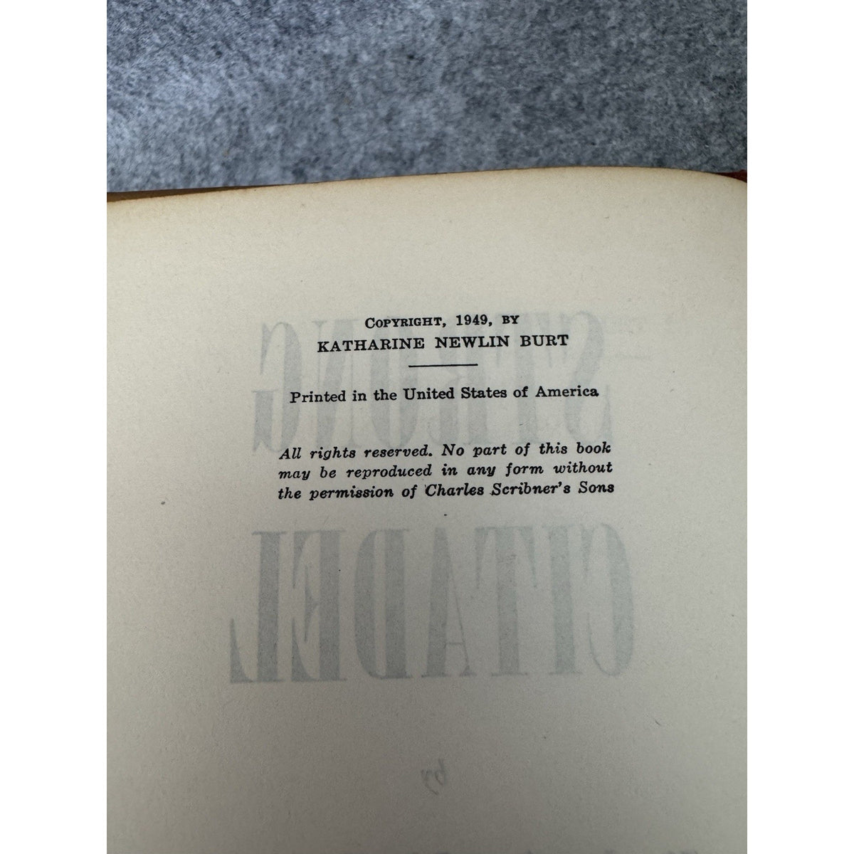 1949 Strong Citadel Katherine Newlin Burt Hardcover w/ Dust Jacket