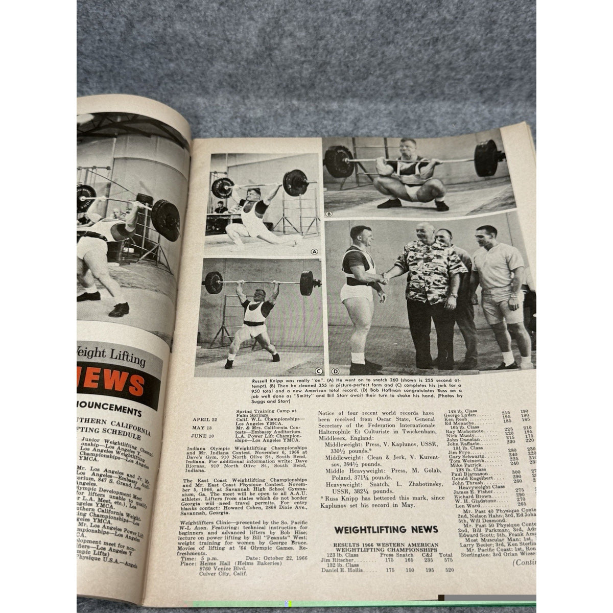 Strength & Health November 1966 Phil Grippaldi Boyer Coe Vintage Magazine