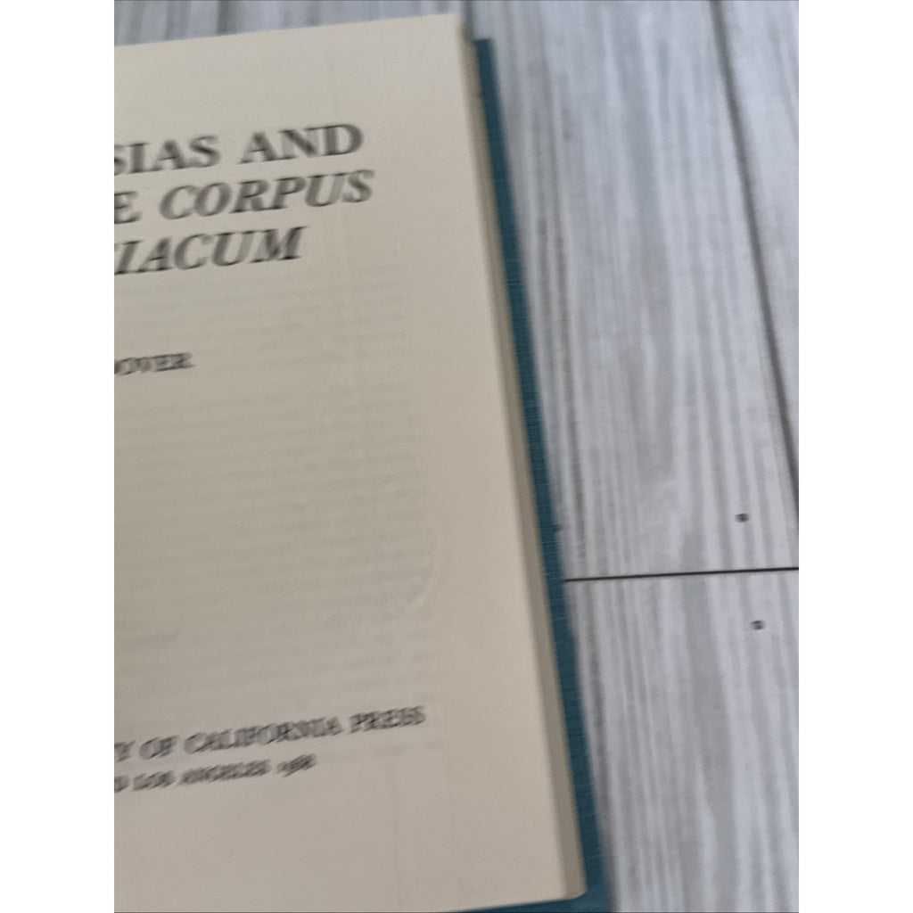 Lysias & the Corpus Lysiacum K.J. Dover 1968 Sather Classical Lectures Vol 39