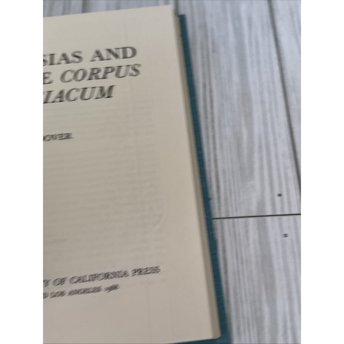 Lysias & the Corpus Lysiacum K.J. Dover 1968 Sather Classical Lectures Vol 39