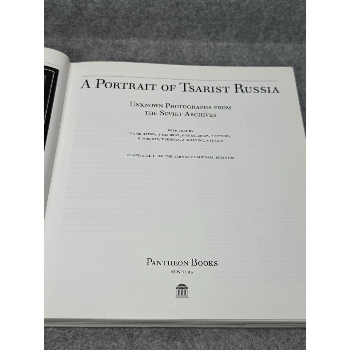 1989 A Portrait of Tsarist Russia Soviet Archives Photographs 1st US Ed HC DJ