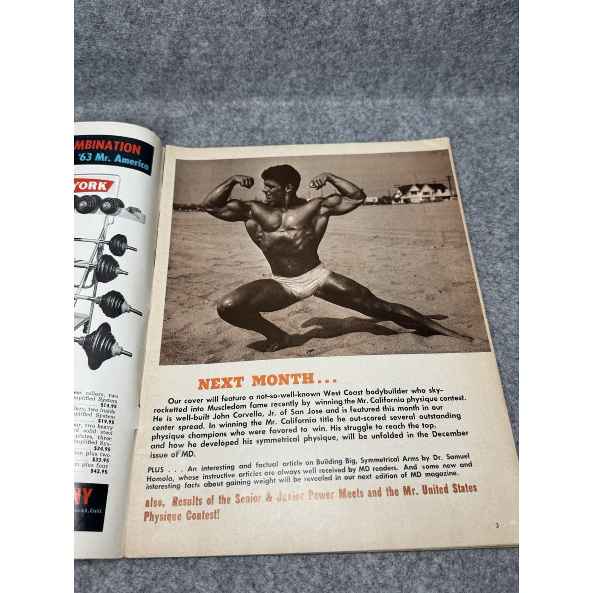 Muscular Development November 1965 Millard Williamson Bodybuilding Magazine