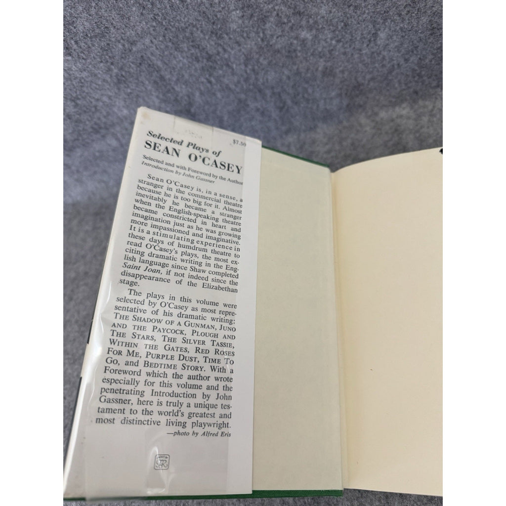 1954 Selected Plays of Sean O’Casey HC/DJ George Braziller