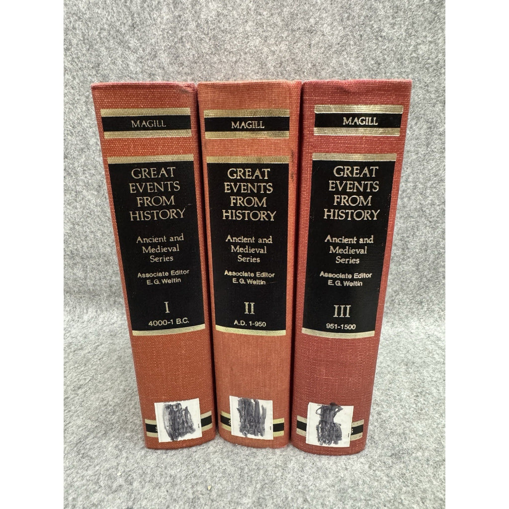Great Events From History Ancient & Medieval Series Vols 1-3 1st Ed HC