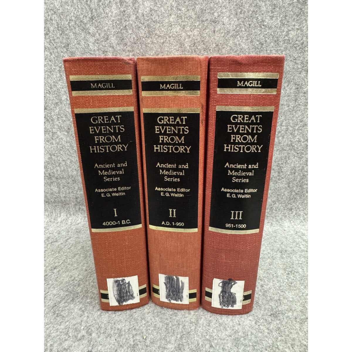 Great Events From History Ancient & Medieval Series Vols 1-3 1st Ed HC